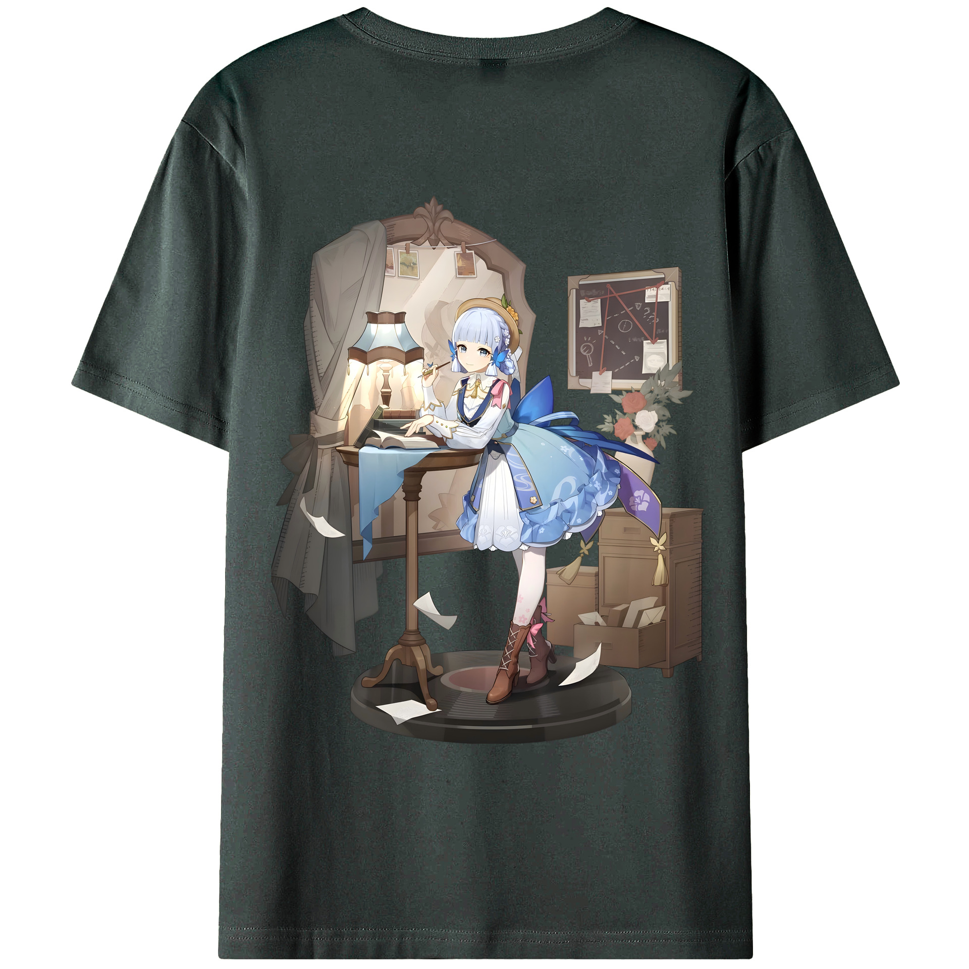 げんし神 神里綾華 神宮寺レン genshin Kamimiya Ren 綿100％ メンズ半袖Tシャツ（バックプリント） 通気性